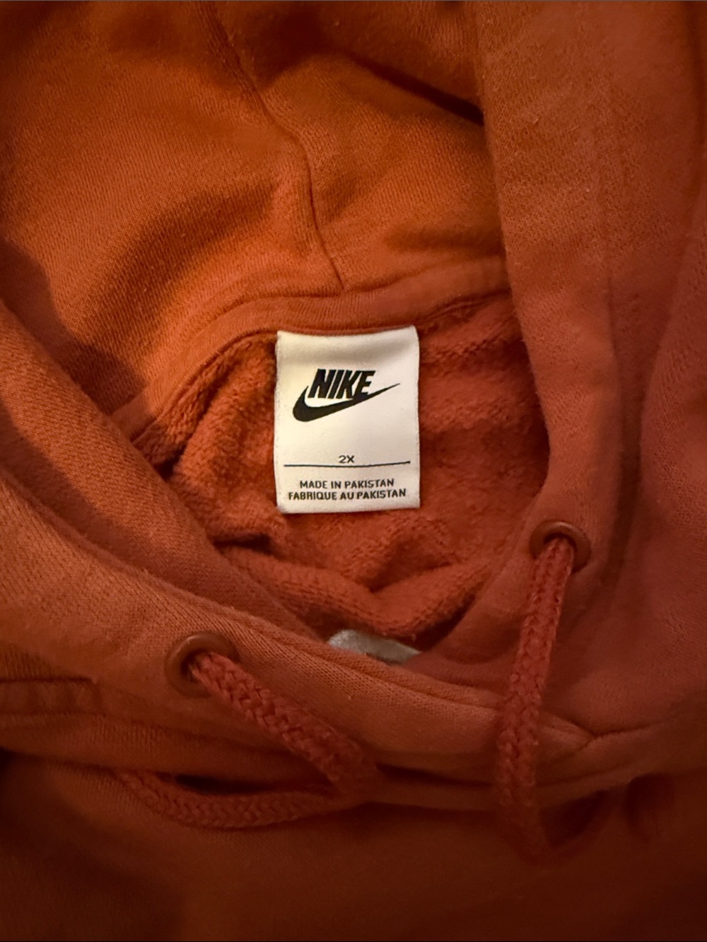 Nike Men's Orange Crewneck Hooded Sweatshirt - Picture 3 of 3